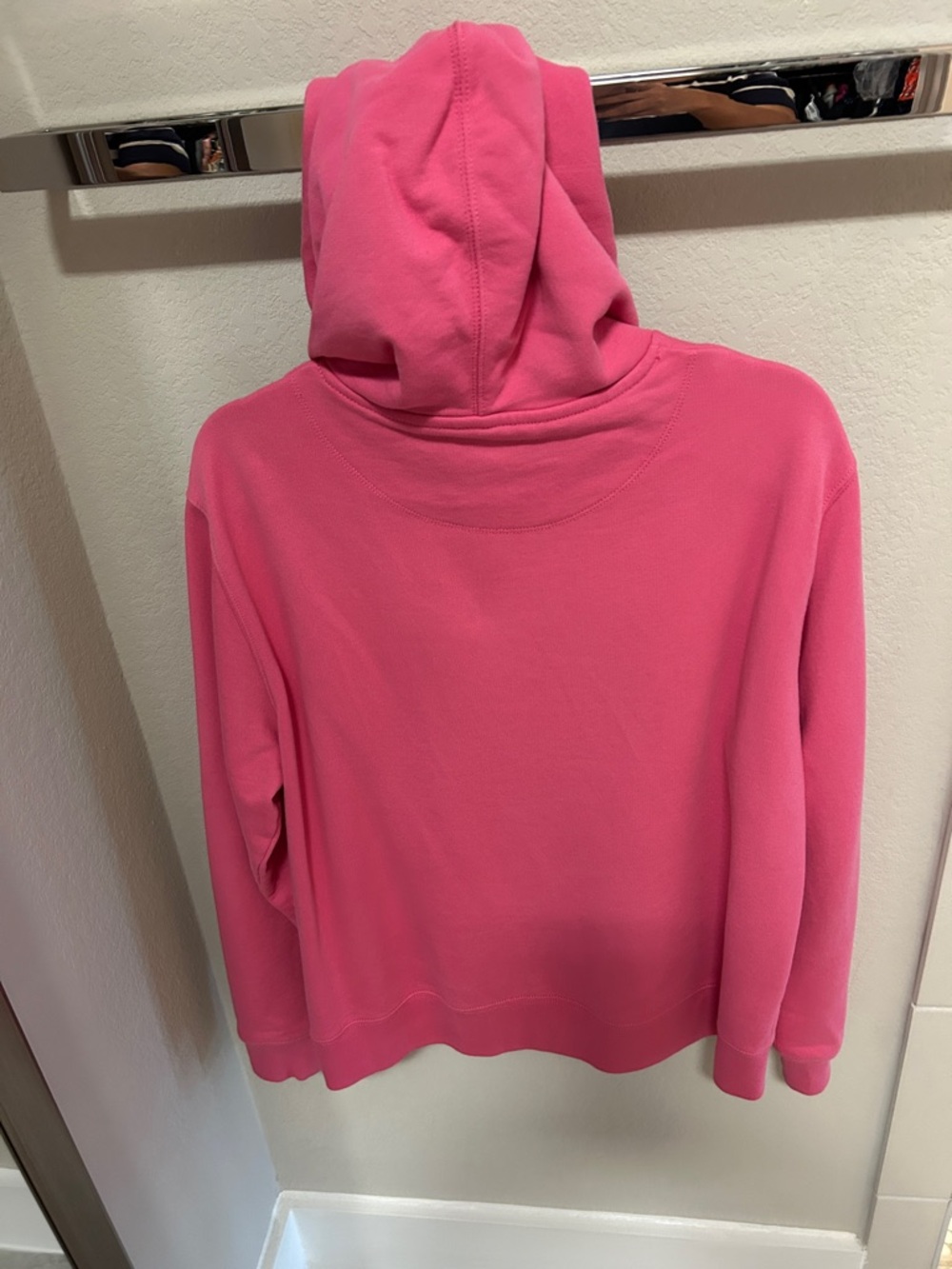 Coach Pink Hoodie with Black Carriage Logo - Women's Sweater - Picture 3 of 9